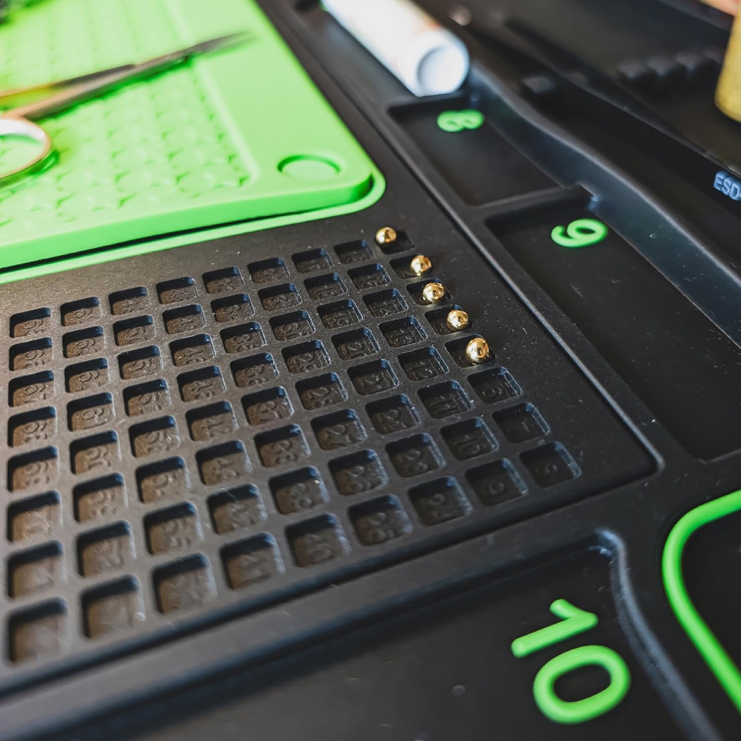 Raprance Fly Tying Mat & Storage Station, Magnetic Workspace with Tool Organizer, Portable, Measurement Guide for Fly Fishing