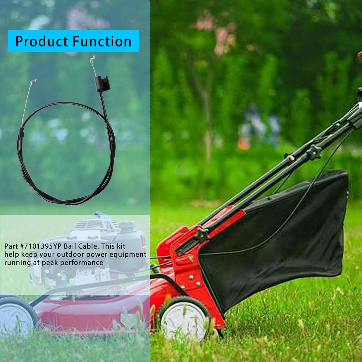 7101395YP Bail Cable Compatible with Briggs and Togo Ubuy