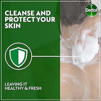 Dettol Hydra Cool Bathing Soap, Cucumber & Icy Menthol Scent, 165g x 4