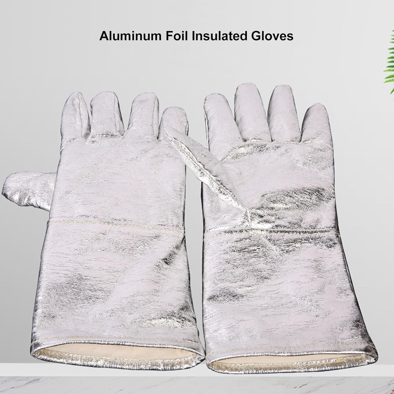 Guantes de Soldadura Aluminizados, Guantes Resistentes Al Calor, Guantes a Prueba de Fuego, Guantes de Trabajo de Seguridad para Fundición de Metales