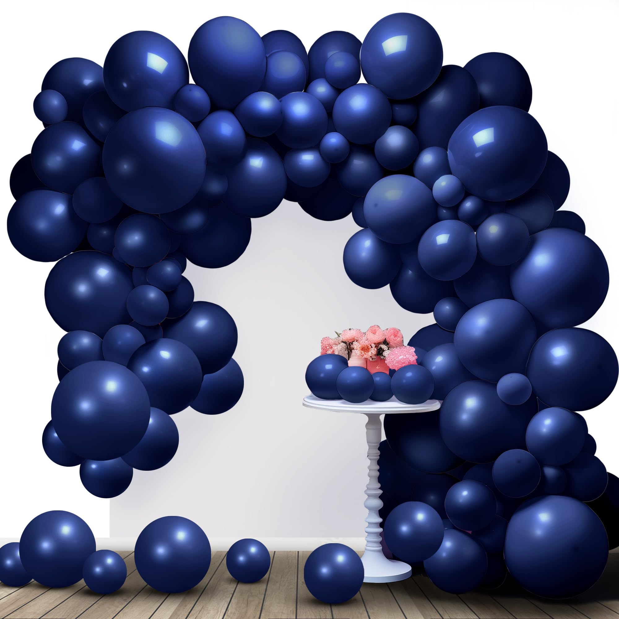KatchOn, Royal Blue Balloons Arch Kit - 110 Pcs | Navy Blue Latex Balloons Garland for Graduation Decorations 2026 | Navy Blue Birthday Decorations,