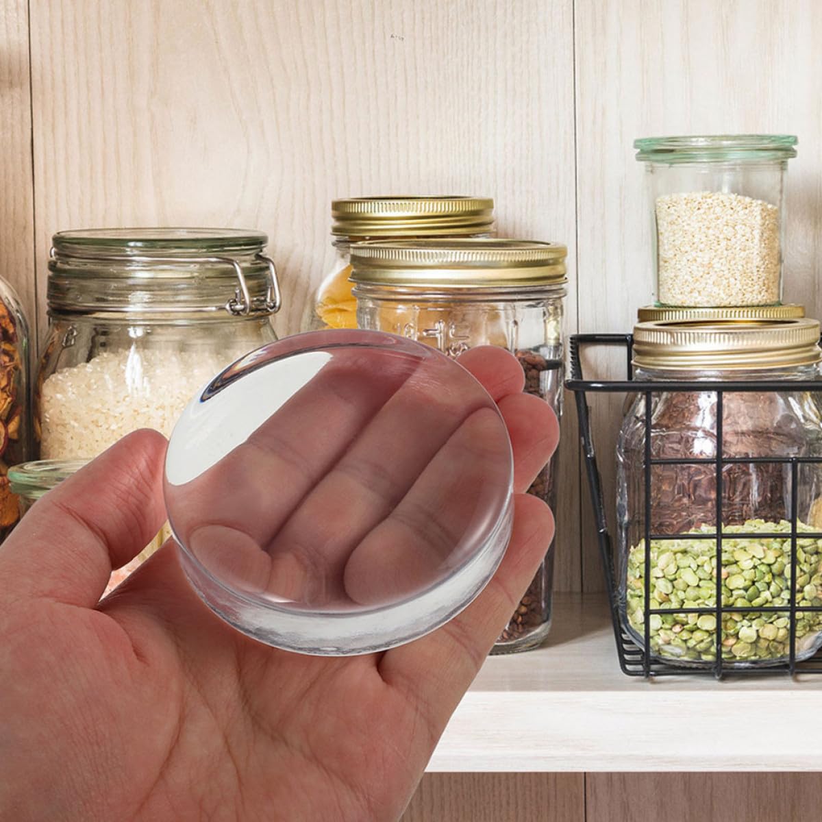 Gurkengewichte aus Glas für Weithalsgläser mit Griffen, 4 Stück