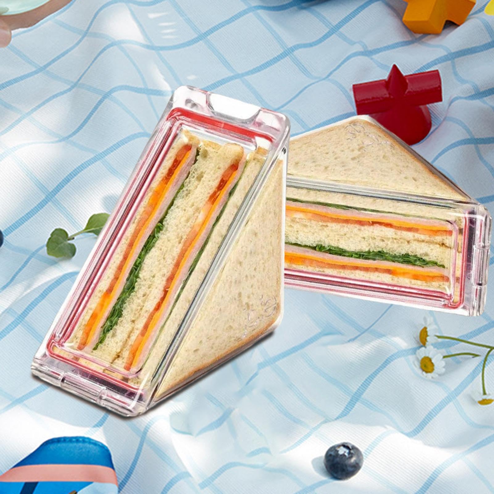 10/25/50 Pezzi Contenori Di Plastica Trasparente Per Sandwich In Pet, Scatole Di