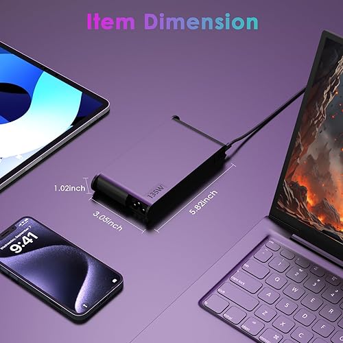 Miniatura 8 de Cargador para portátil de 135 W compatible con cable de alimentación Lenovo IdeaPad Y40-70 Y50-70 Y50-70AM-IFI Y70-70 Y700 Z710 USB-C