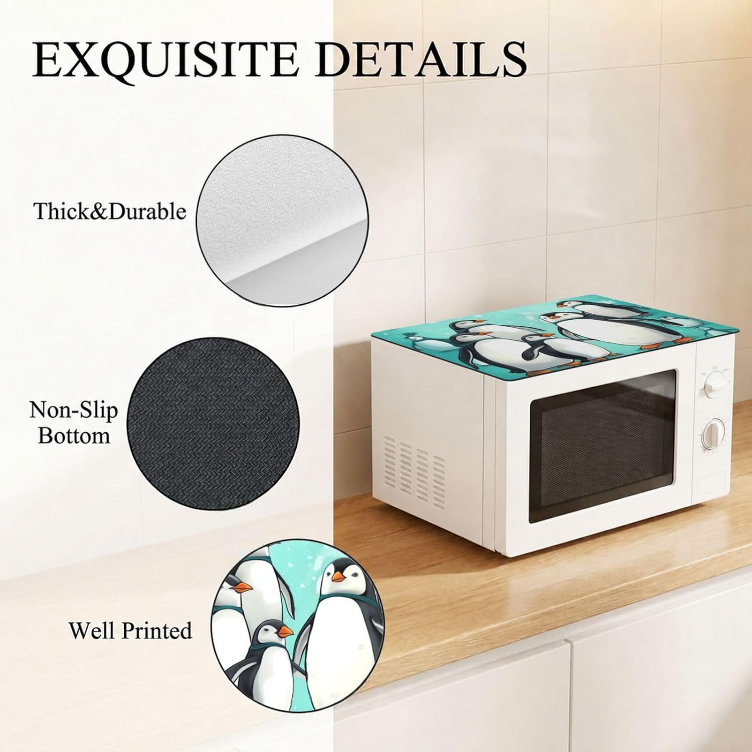 Rubber Microwave Mat Cover 18 X14 Inch Non Slip Kitchen Counter Protector image 5