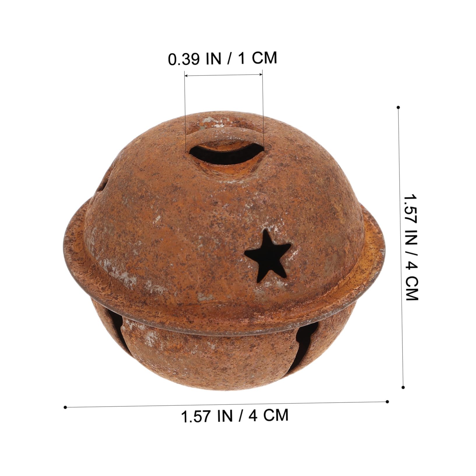INOOMP 24pezzi Campanella Natalizia Arrugginita di Metallo Campanellini Decorativi per Albero di Natale Campana Fai da Te Artigianale Adatta per Ornamenti Natalizi e Rustic
