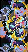 Nicole Miller Bright Bloom Beach Towel - Soft Absorbent 100% Cotton Sheared Velour, Printed 36x68" Stylish Accessory
