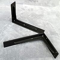 Vista 6 de Soporte de estante triangular de hierro montado en la pared, soporte de estante de mármol en ángulo recto, soportes de estantería de esquina