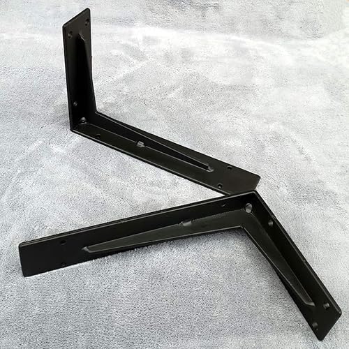 Miniatura 6 de Soporte de estante triangular de hierro montado en la pared, soporte de estante de mármol en ángulo recto, soportes de estantería de esquina de