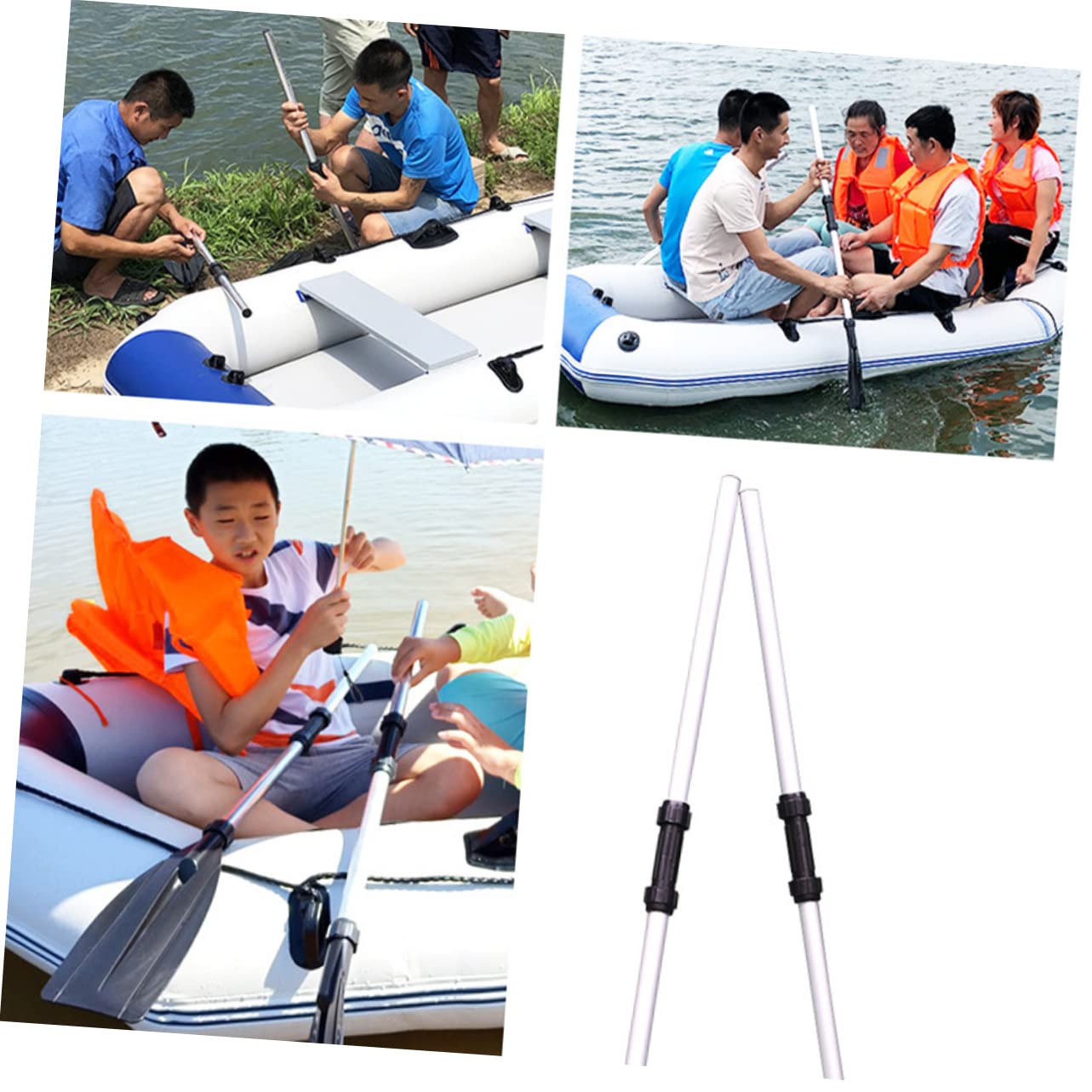 INOOMP Kayak in Lega di Alluminio 4 Pezzi Barca Staccabile Adatta per Kayak Canoa Canottaggio Leggero - Maniglia