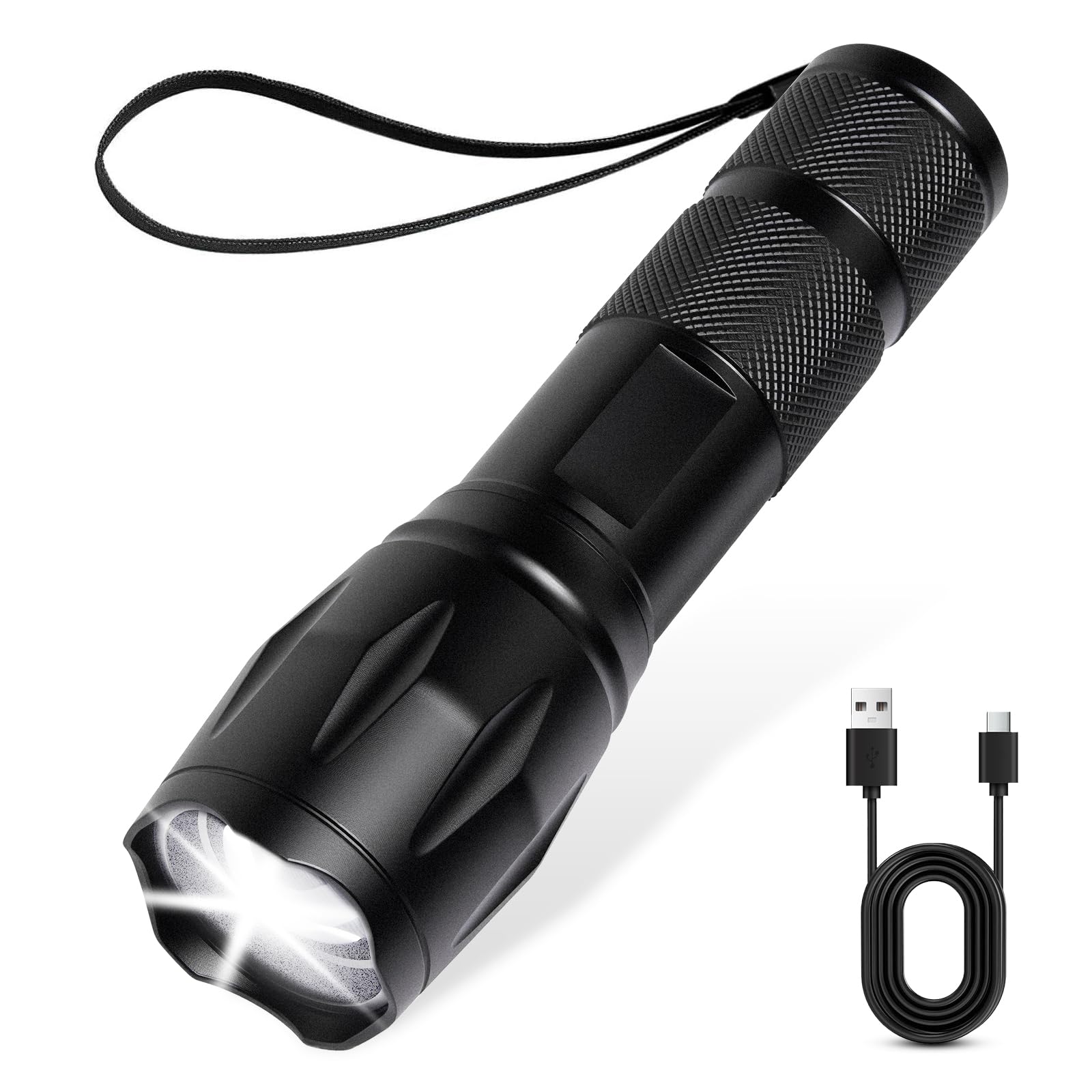 JINIU Flashlight (A100, Black, 1PACK)-image-24