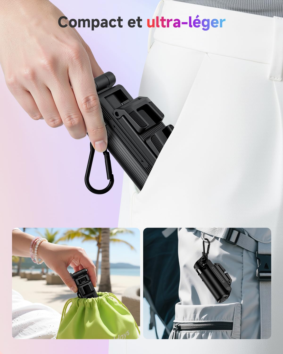 Rollei Trépied Smartphone Easy Creator SmartGrip 3-en-1 Perche à Selfie Extensible avec Télécommande Petit Trepied Telephone Portable avec 2 Supports Cold Shoes,Trepied-Smartphone-Perche-Selfie-Stick