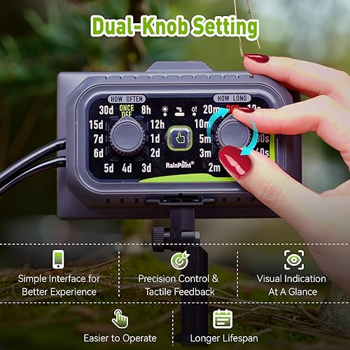 Miniatura 5 de RAINPOINT Kits de bomba de riego por goteo automática solar programable compacta que soporta hasta 20 plantas, riego automático para plantas, riego