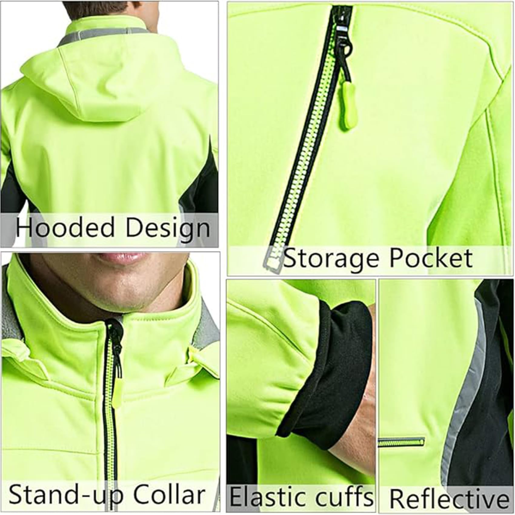 Chaqueta de ciclismo para correr para hombre, abrigo de invierno de polar para esquí, impermeable, maillot para bicicleta, camisetas reflectantes cálidas, ropa con bolsillo