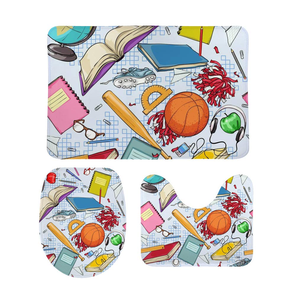 Tapis de bain antidérapants lot de 3 absorbants pour porche salle de bain et cuisine