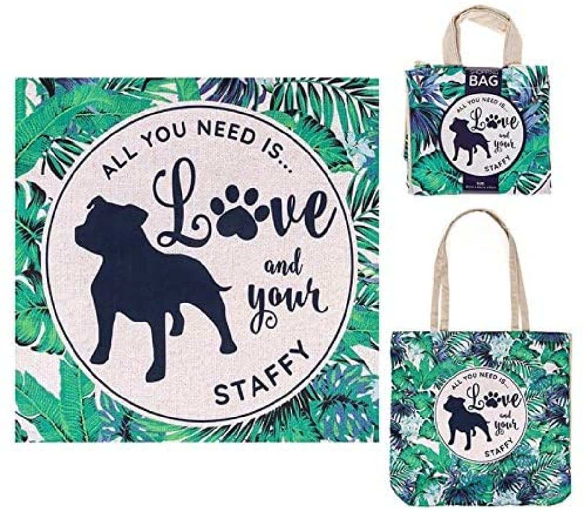 Doggy Style Eco Shopper - Shopping Bag/Shopper Bag/Reusable Shopping Bag/Tote Bag (Staffy)