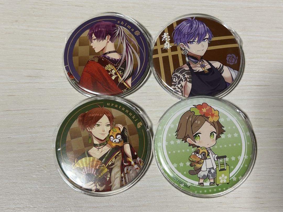 Amazon | 浦島坂田船 缶バッジ うらたぬき 志麻 花魁 等身 4個セット  