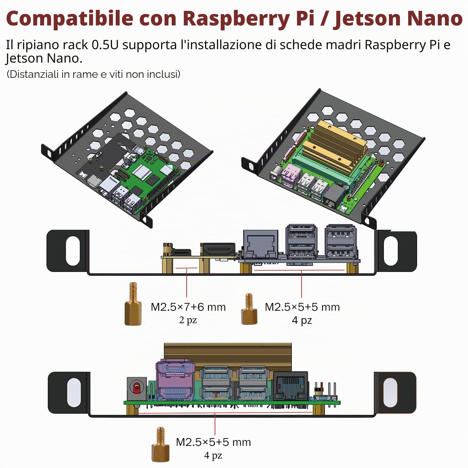 GeeekPi DeskPi RackMate TT - Mini armadio server per mini PC, rete, server, audio e apparecchiature video