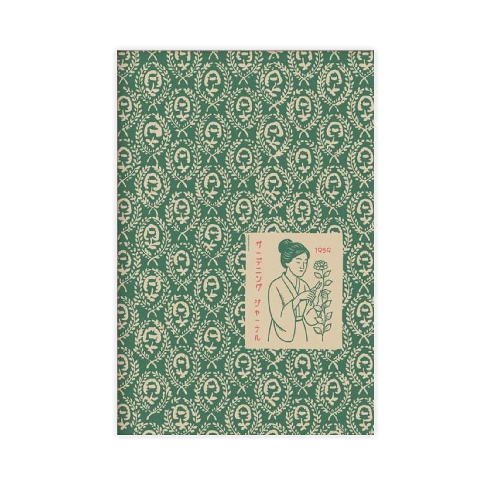 GJtyRFH Gardening Journal Japan 1959 Zen 禅 Wabi Sabi Design Ikko Tanaka Hokusai Canvas Wall Art Posters And Prints Room Aesthetic Bedroom Office Decor 16" L X 24" W