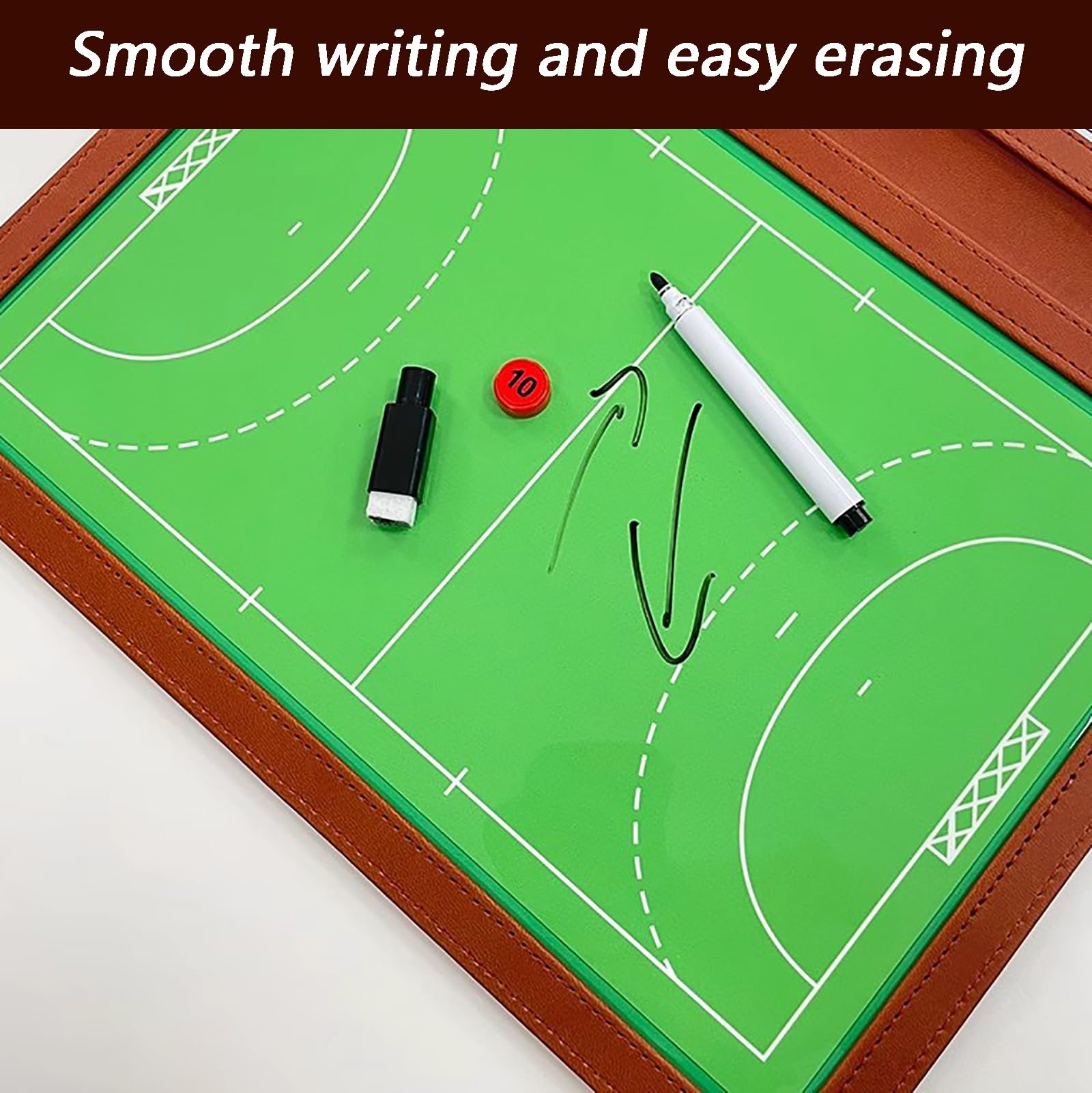 Pizarra Magnética para Entrenamiento de Balonmano, Pizarra Táctica Plegable, Diseño de Doble Cara, Escritura Suave, Fácil de Transportar, para Competición