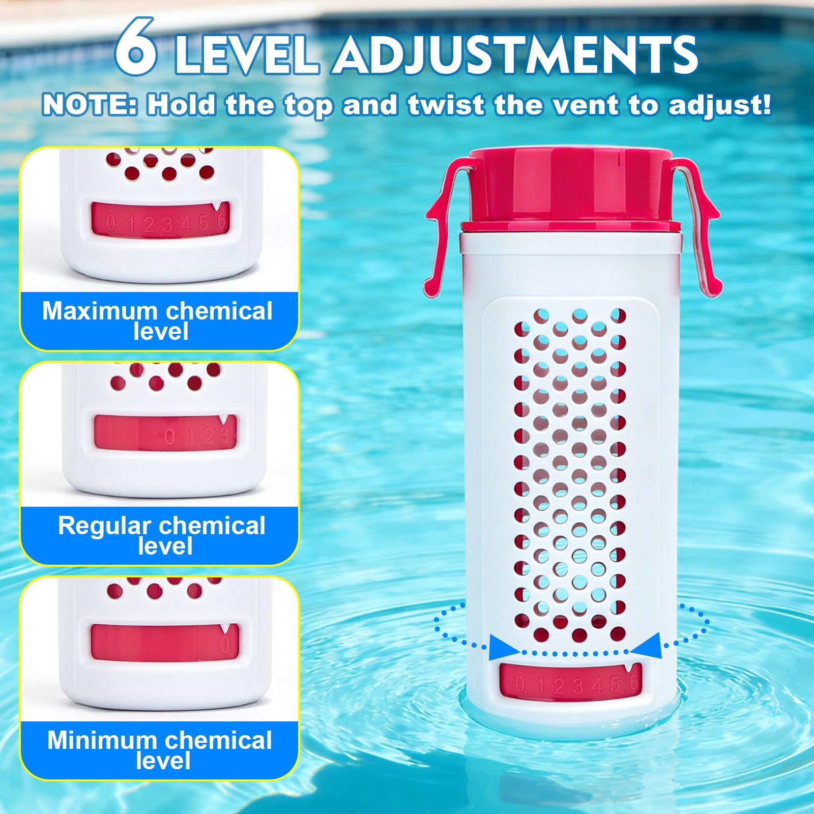 KGC Dispensador de Cloro Piscina Flotante, Flamingo Difusor Flotante Dosificador de tabletas 2,5cm Pastillas de Cloro y bromo, Tabletas de Cloro Dispensador de Cloro para Piscinas, spas y Fuentes