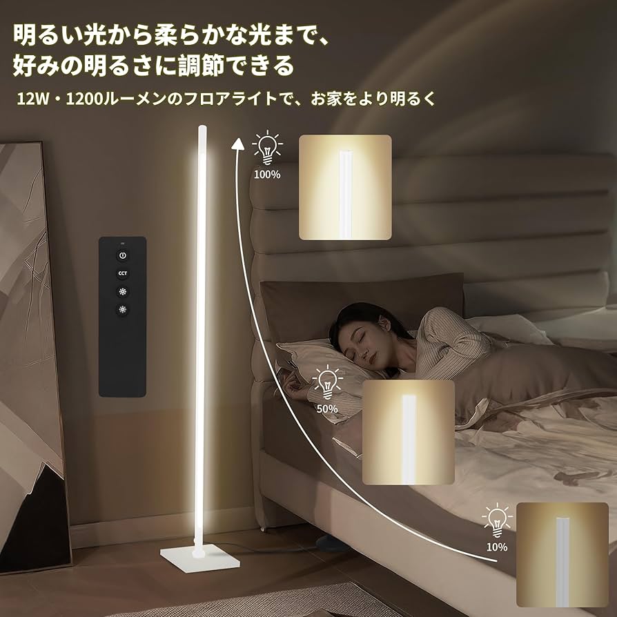 Amazon.co.jp : PESRAE LED調光 ワイヤレス 調色 リモコン付きフロア