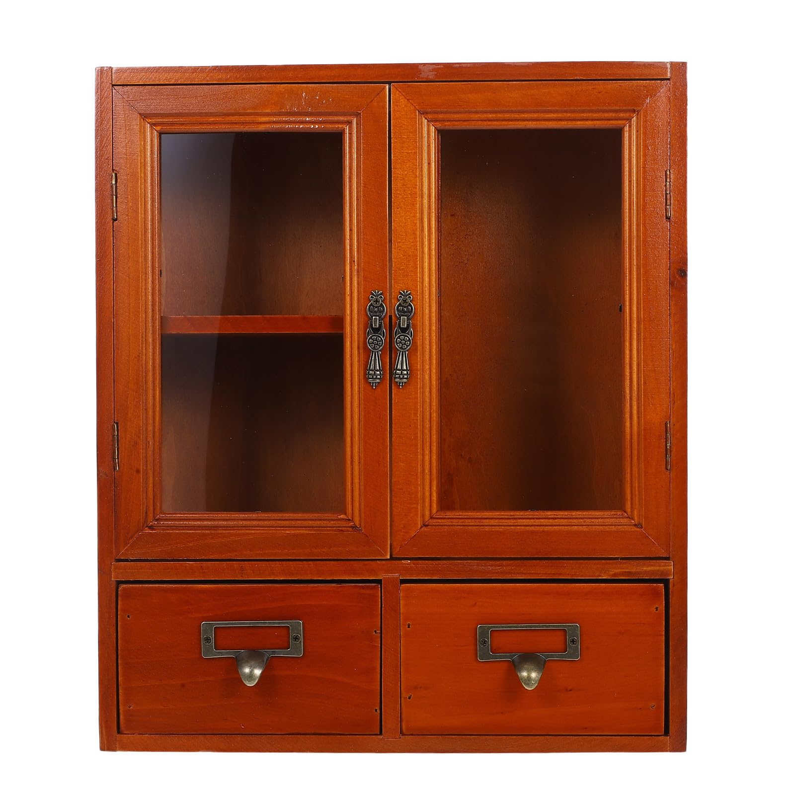Artesanía fina en tu hogar: gabinete de pared rústico de madera natural con puertas