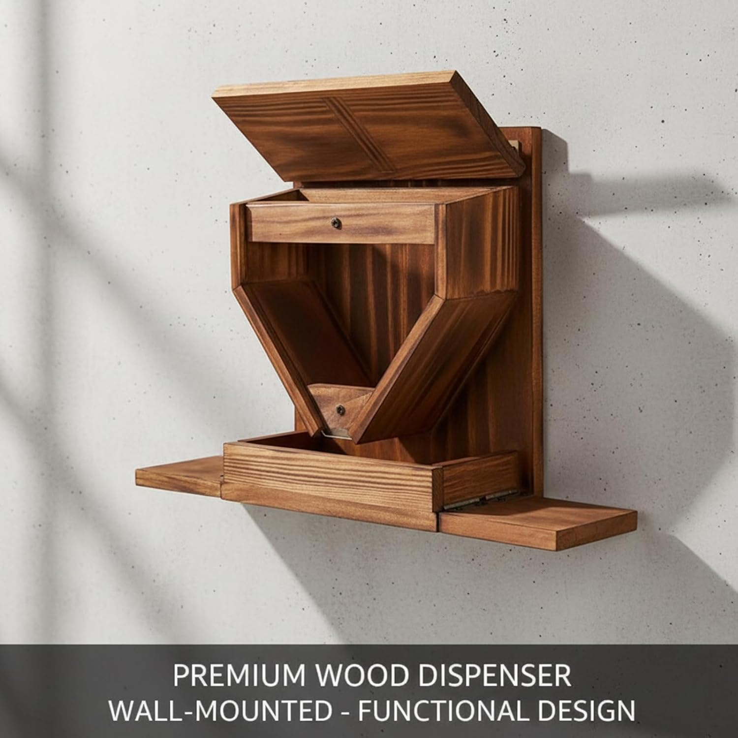 Squirrels Feeder, Wooden Chipmunk Feeder with Flexible Roof, Chipmunk Feeding Box with Transparent Window for Outside, Backyard and Garden