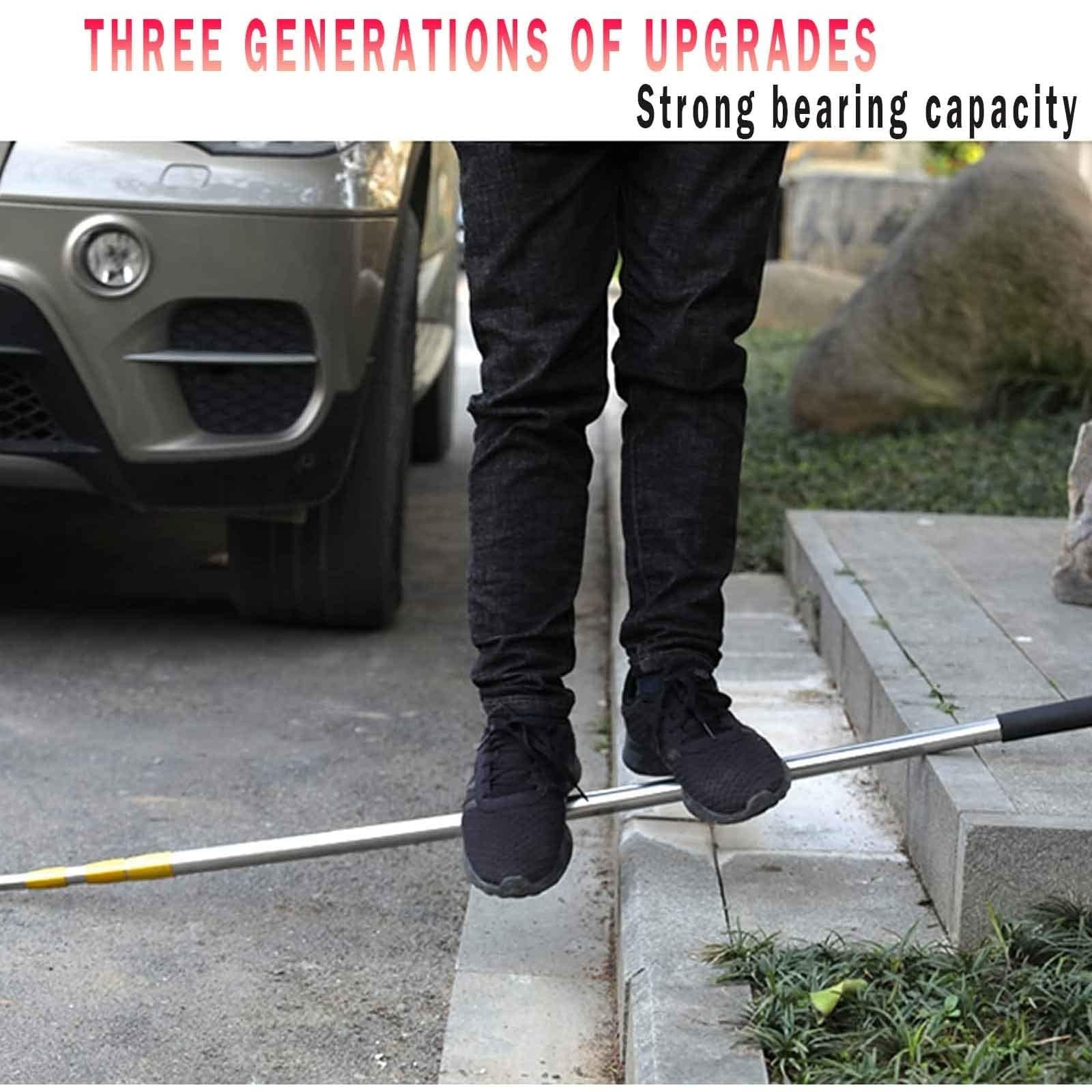 Recolector de Frutas Telescopico Extensible, 2-7M，Dientes de Calibre de Metal, Poste de Conexión de Acero Inoxidable Ligero, Recoger Frutas, Frutas Herramientas Recolectoras para Manzanas | 2m(6.6ft)