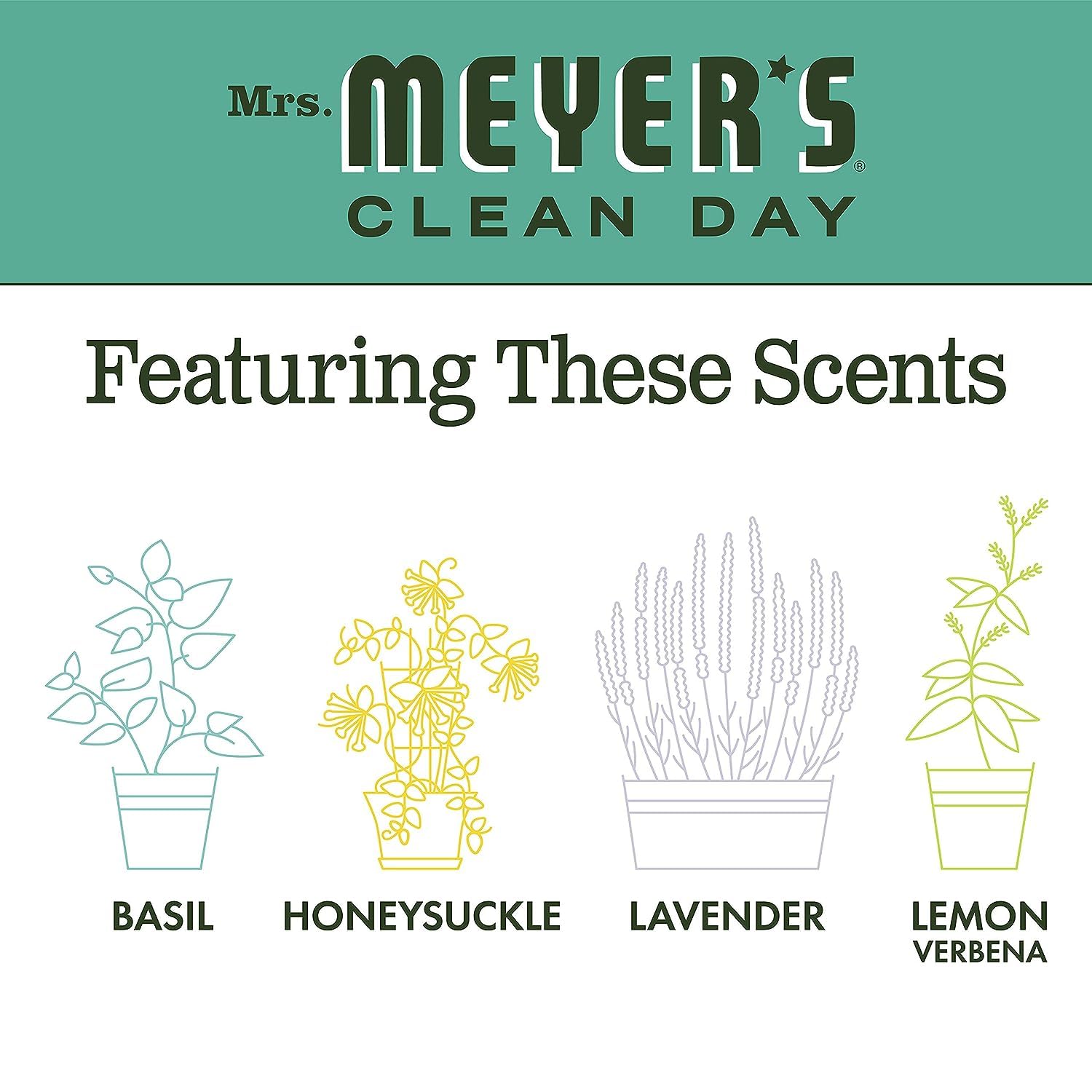 Mrs. MEYER'S Basil + Lavender Liquid Hand Soap Variety Pack, 12.5 oz.