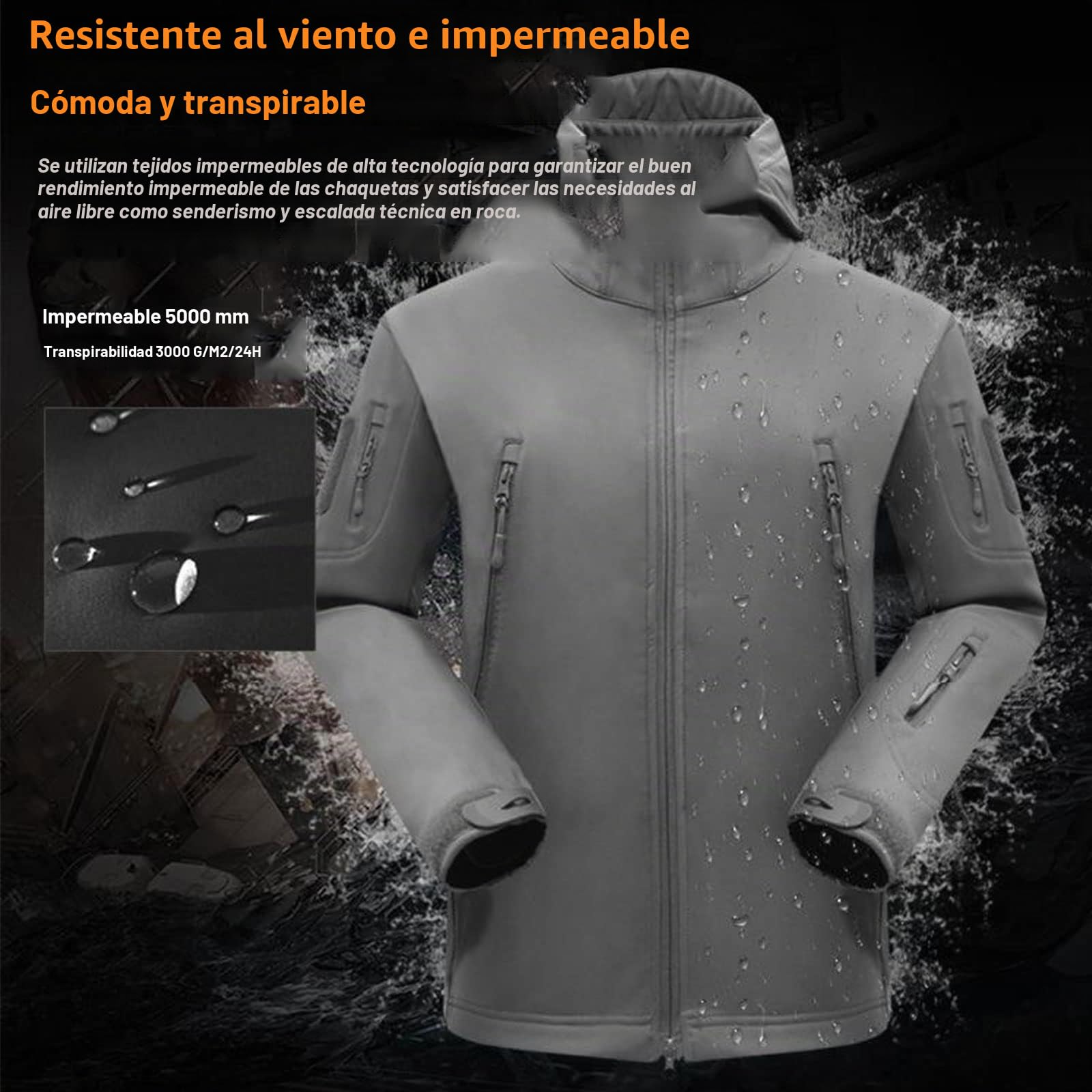 Conjunto de uniforme de combate táctico de camuflaje para hombre, impermeable, incluye chaqueta y pantalones de softshell, ropa de caza militar