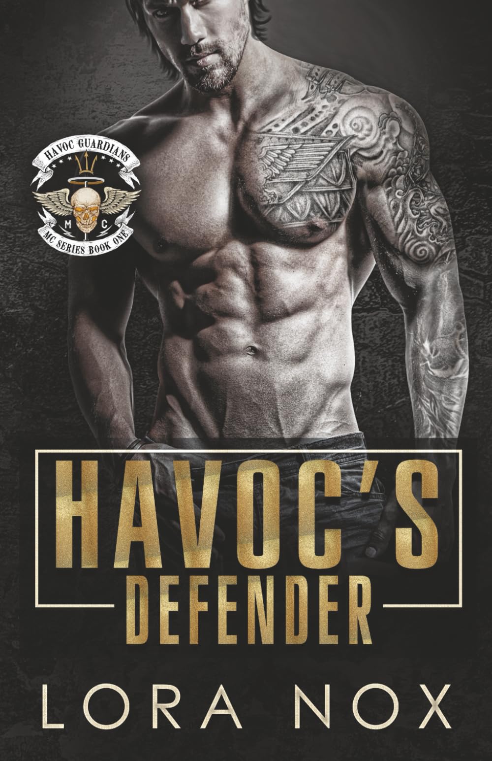 Havoc's Defender: A Forced Proximity, Age Gap MC Romance (Havoc Guardians MC)