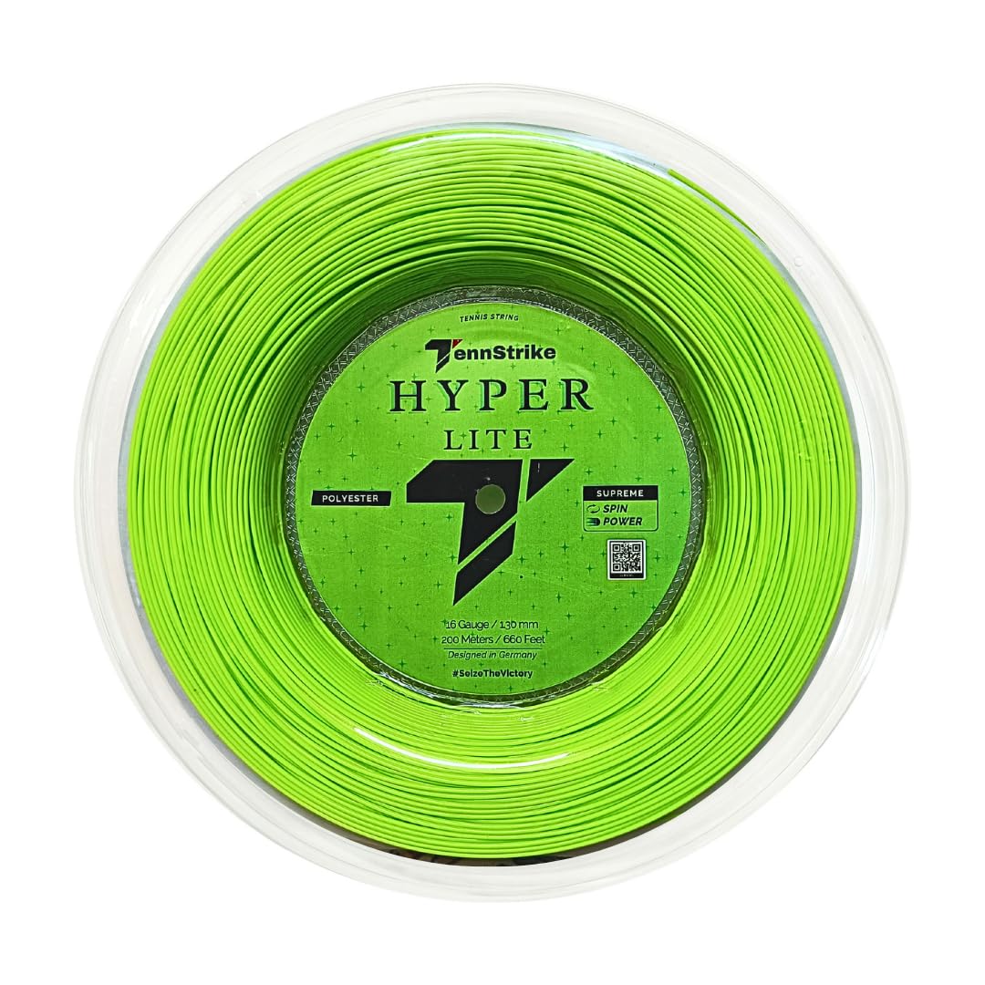 Hyper Lite Tennis String Reel (Neon 200 m/660 feet) 16 Gauge/1.30mm | Supreme Power & Spin-image-14