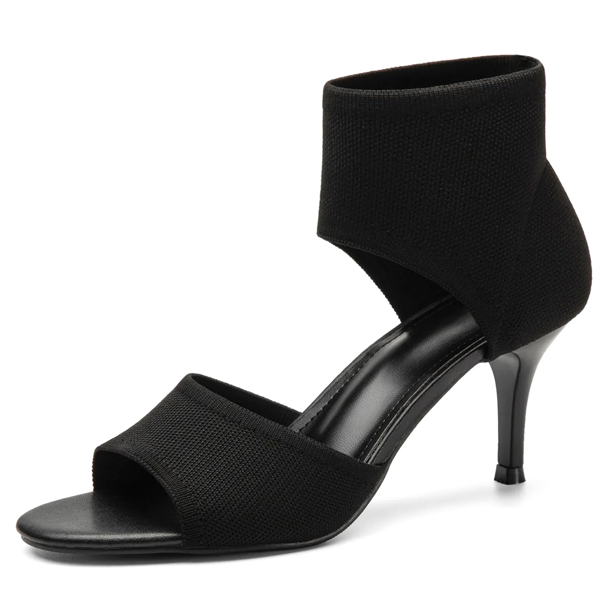 NEWBELLA Women's Peep Toe Stiletto Heeled Sandals