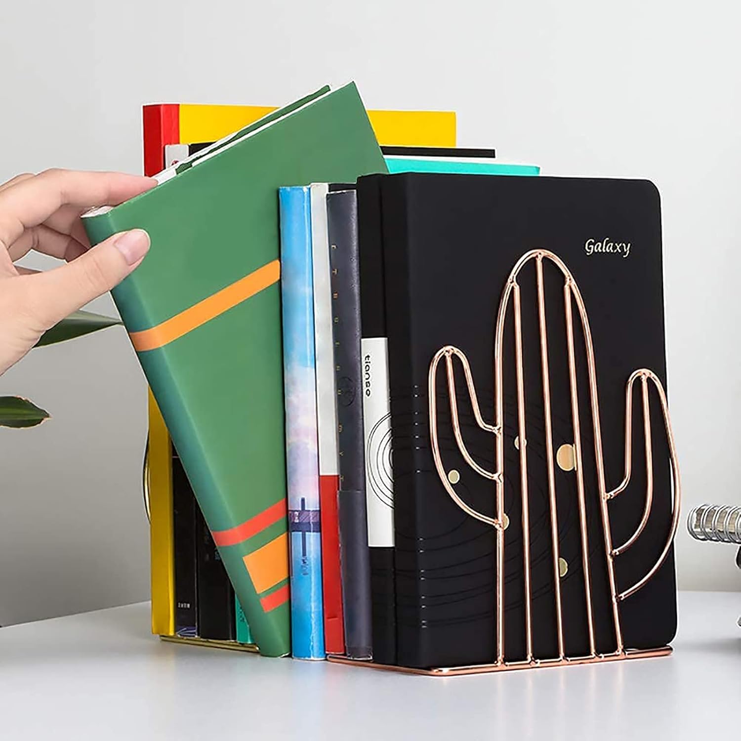 Homentum Book Ends for Shelves,Metal BookEnds Heavy Duty Modern Book