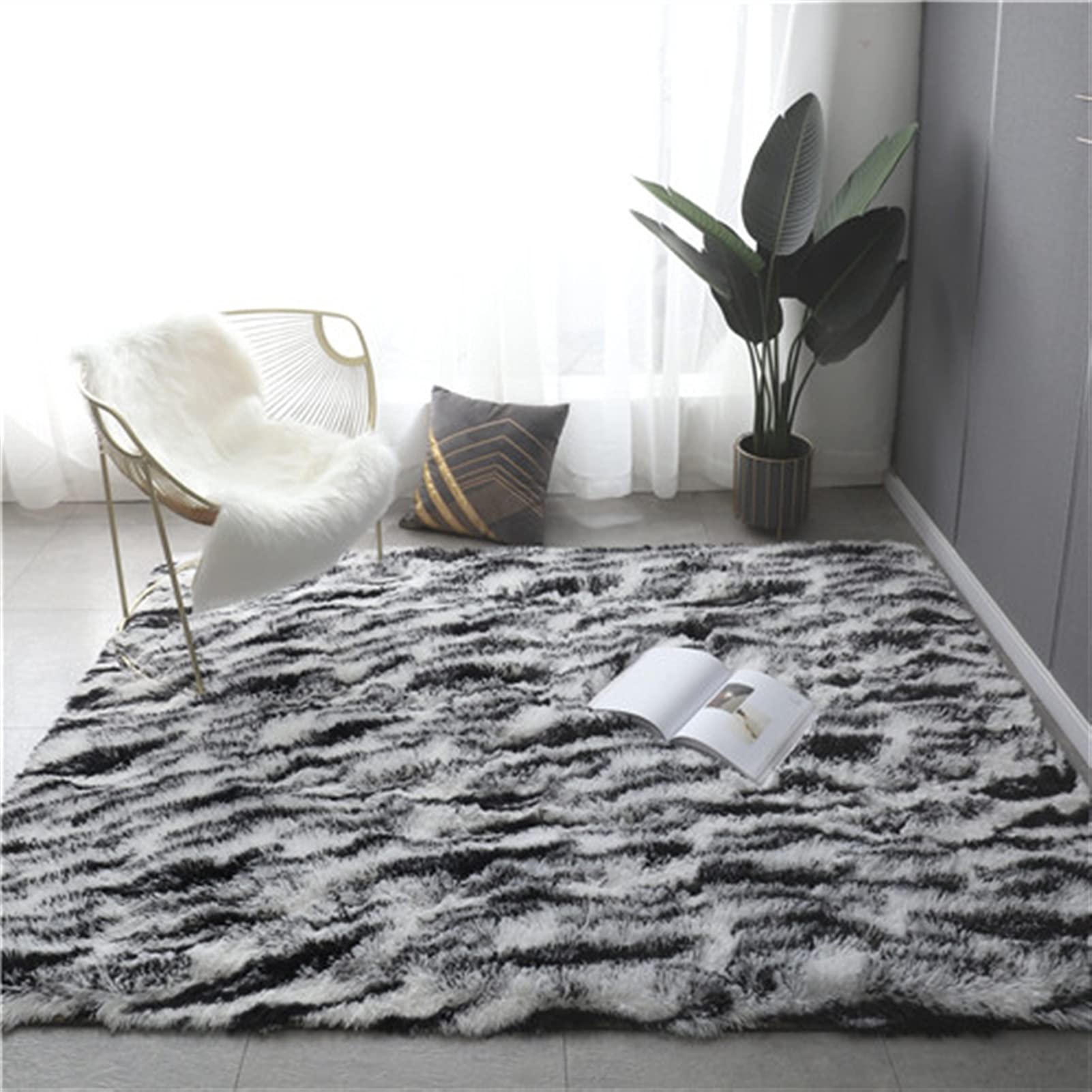 Tapis de la superficie moelleuse moderne pour réchauffer l'ambiance de la chambre
