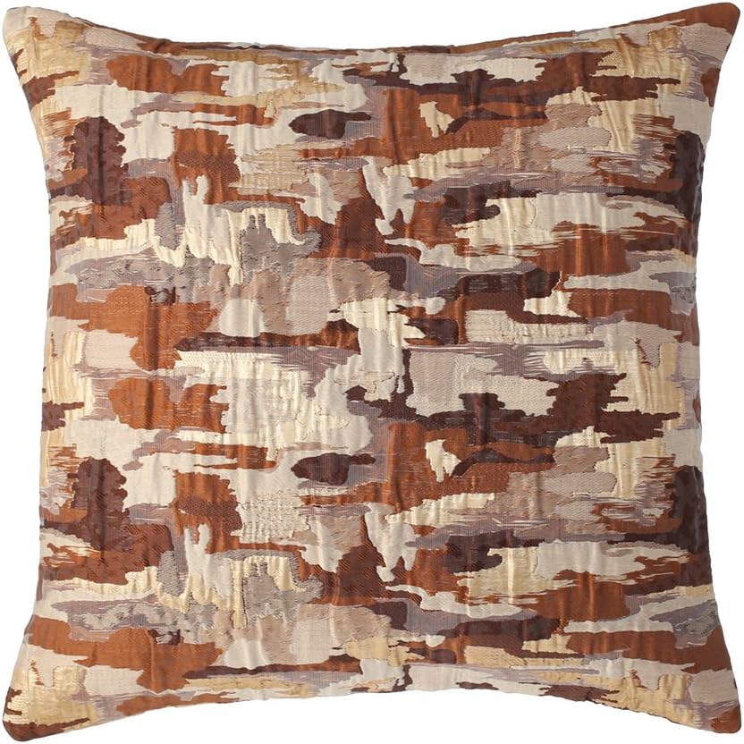 1001 Cushions Trixie Pottery 18"x18" Copper Brown Cushion Cover