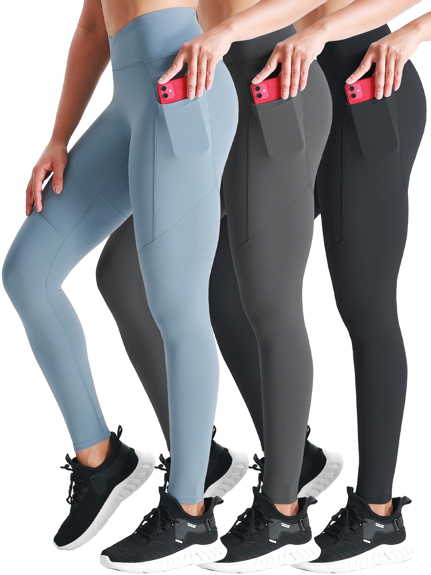 NELEUS Women's Yoga Pant Tummy Control High Waist Running Leggings with Pocket