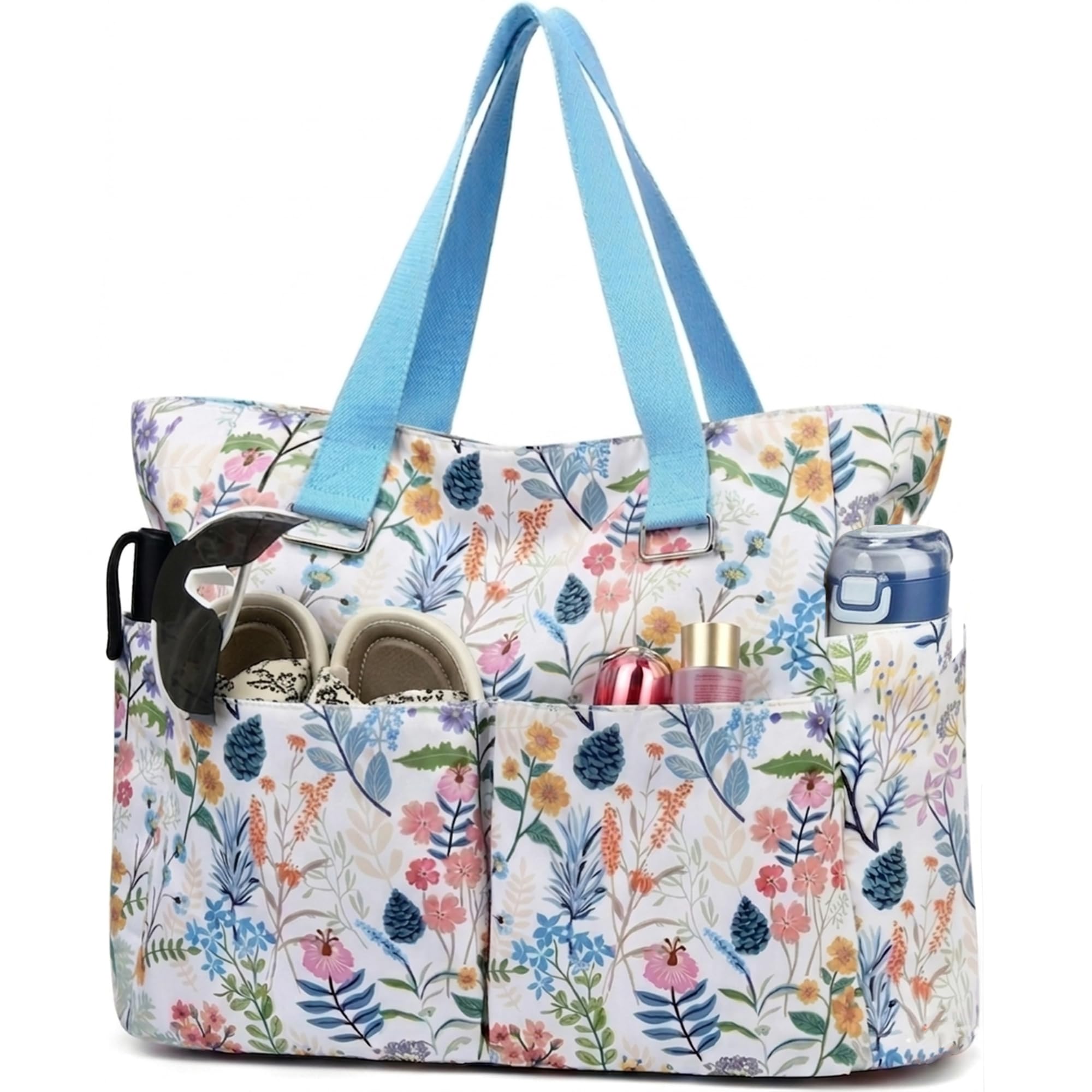 Myhozee Borsa Mare Donna Grande - Borsa da Spiaggia Danna XXL Famiglia Impermeabile Borse da Mare Grandi Tote Bag Beach Bag con Cerniera Shopping Bag Borsa Estiva per Spiaggia Viaggio Piscina Vacanza