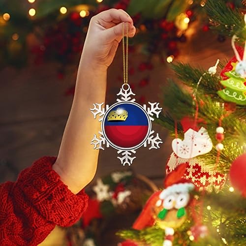Vista 126 de Bandera de Kenia, adornos colgantes para árbol de Navidad, copo de nieve nacional, adorno de metal, recuerdo de Navidad, regalo de Kenia, decoración