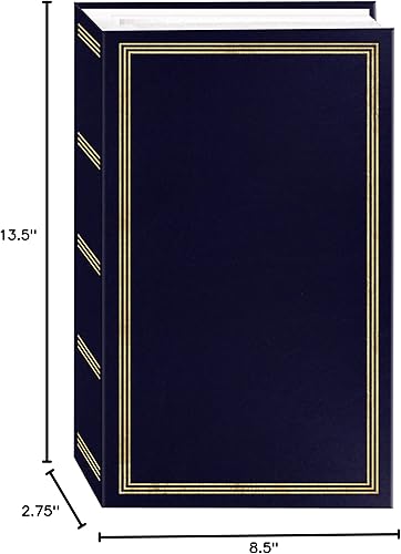 Vista 19 de Pioneer Photo Albums STC-504/NB Álbum de fotos de 3 anillos con 504 bolsillos para fotos de 4 x 6 pulgadas, color azul marino Paneles