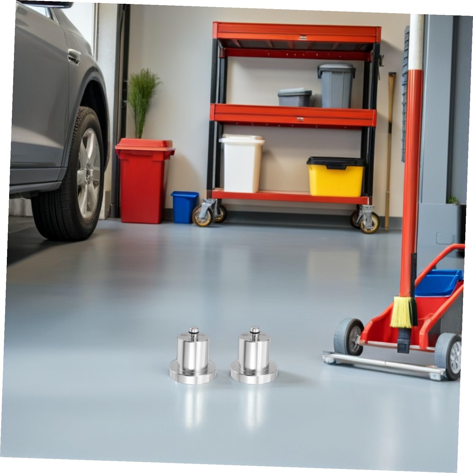 Cabilock 4stücke Stoßdämpfende Auflage Wagenheber-adapter Hebebühnen-auflagen Robuste Basis aus Aluminium Werkstattwerkzeuge für Fahrzeugwartung