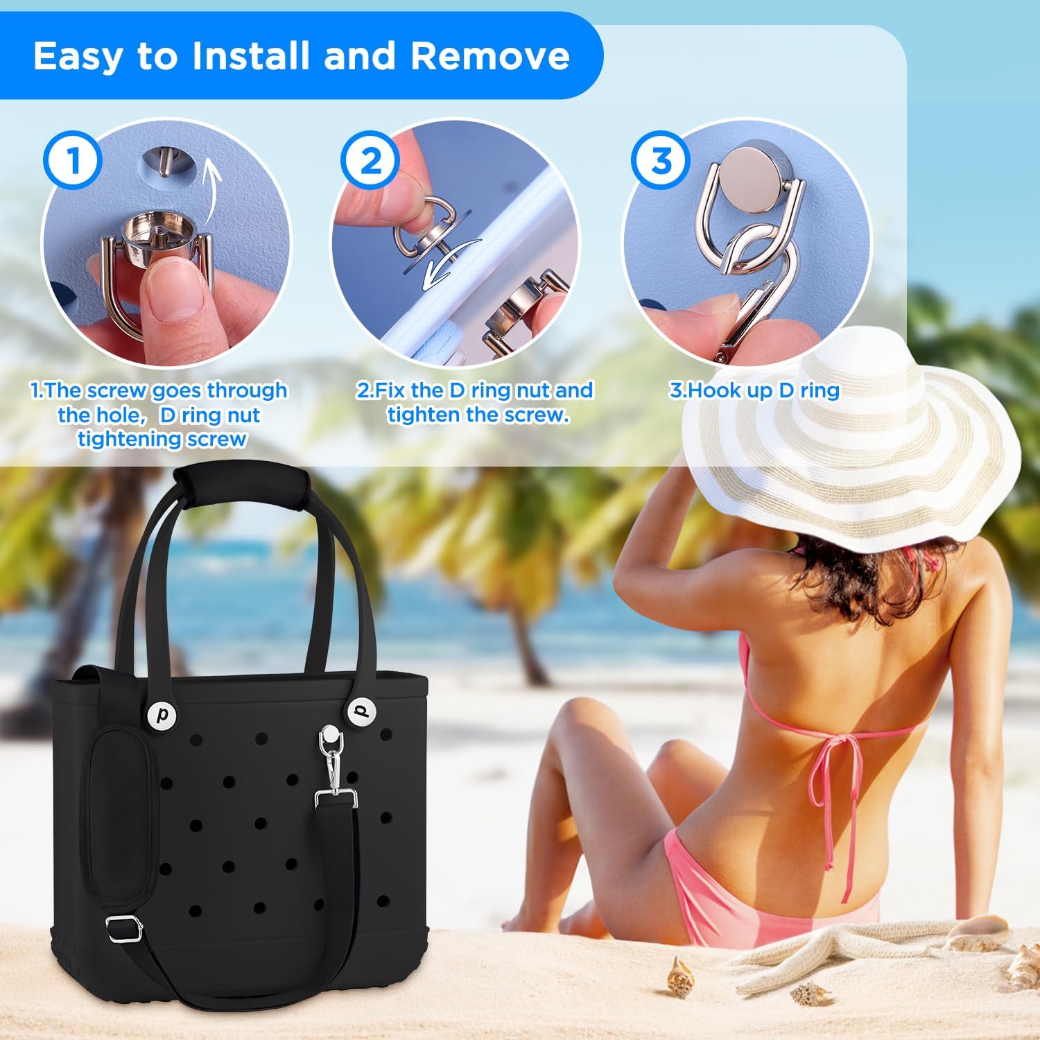 OUTXE Strap Wrap for Bogg Bag Accessories, Crossbody Shoulder Long Straps image 5