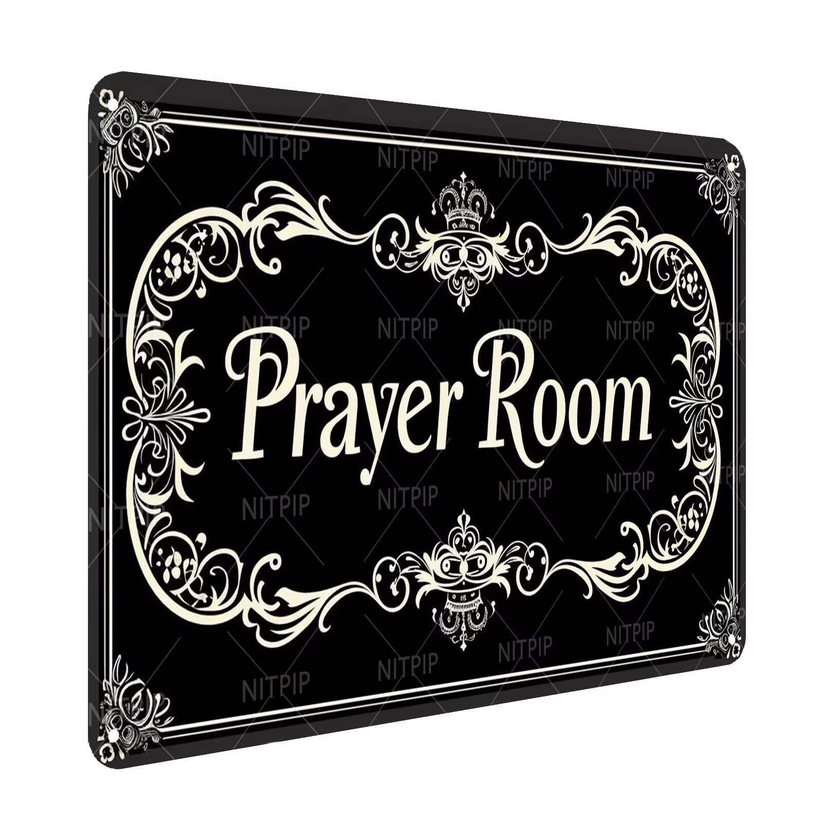 Prayer Room Wall Art Sign Religious Positive Quotes Metal Tin Sign Beer Sign Faith Pictures Religious Tin Sign Prints Posters for Living Room Bedroom 8x12 Inch
