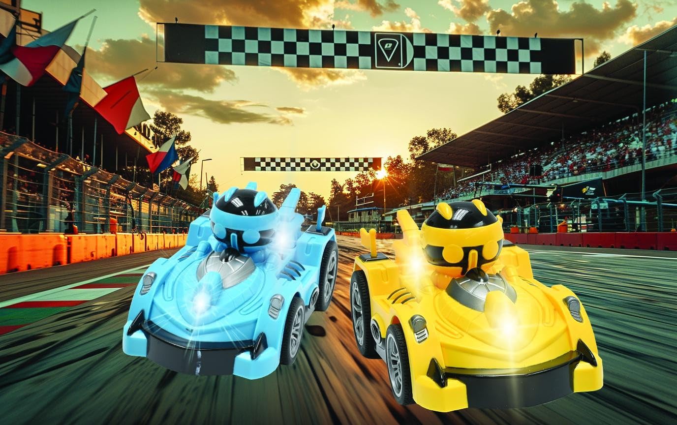 LEXIBOOK, Crosslander® RC Bumper, Set of 2 radio-controlled racer bumper cars, up to 12 km/h (7mph), 2 removable characters - Image 4