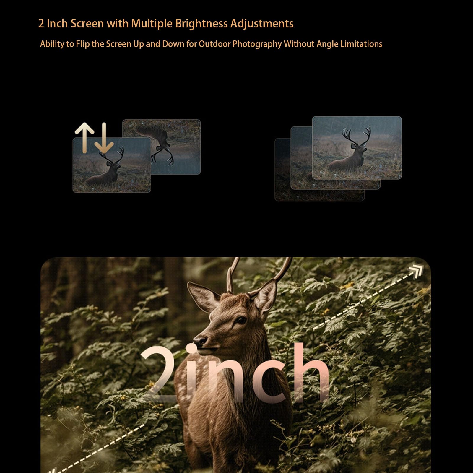 Elprico Binoculaires Numériques 4K, 64MP 28X Zoom Digital Camera Binoculars Vidéo Binoculaires avec WiFi pour L'observation des Oiseaux