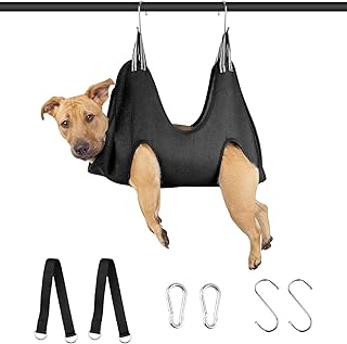 Hundepflege Hängematte Set für Hunde und Katze, Hängematten Geschirr für Nageltrimmen, Haustierpflege Hängematte, Nagelschneidehelfer Ohren-/Augenpflege Helfer für kleine und große Haustiere (S) product image