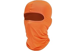 Balaclava Face Mask, Summer Cooling Neck Gaiter - Orange Shade for Sun Protection