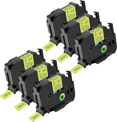 Miniatura 9 de NineLeaf Paquete de 6 cintas adhesivas compatibles con Brother P-Touch TZe-631 TZe631 TZ-631 TZ631 de 0.472in, 0.47 pulgadas 12 pulgadas, color