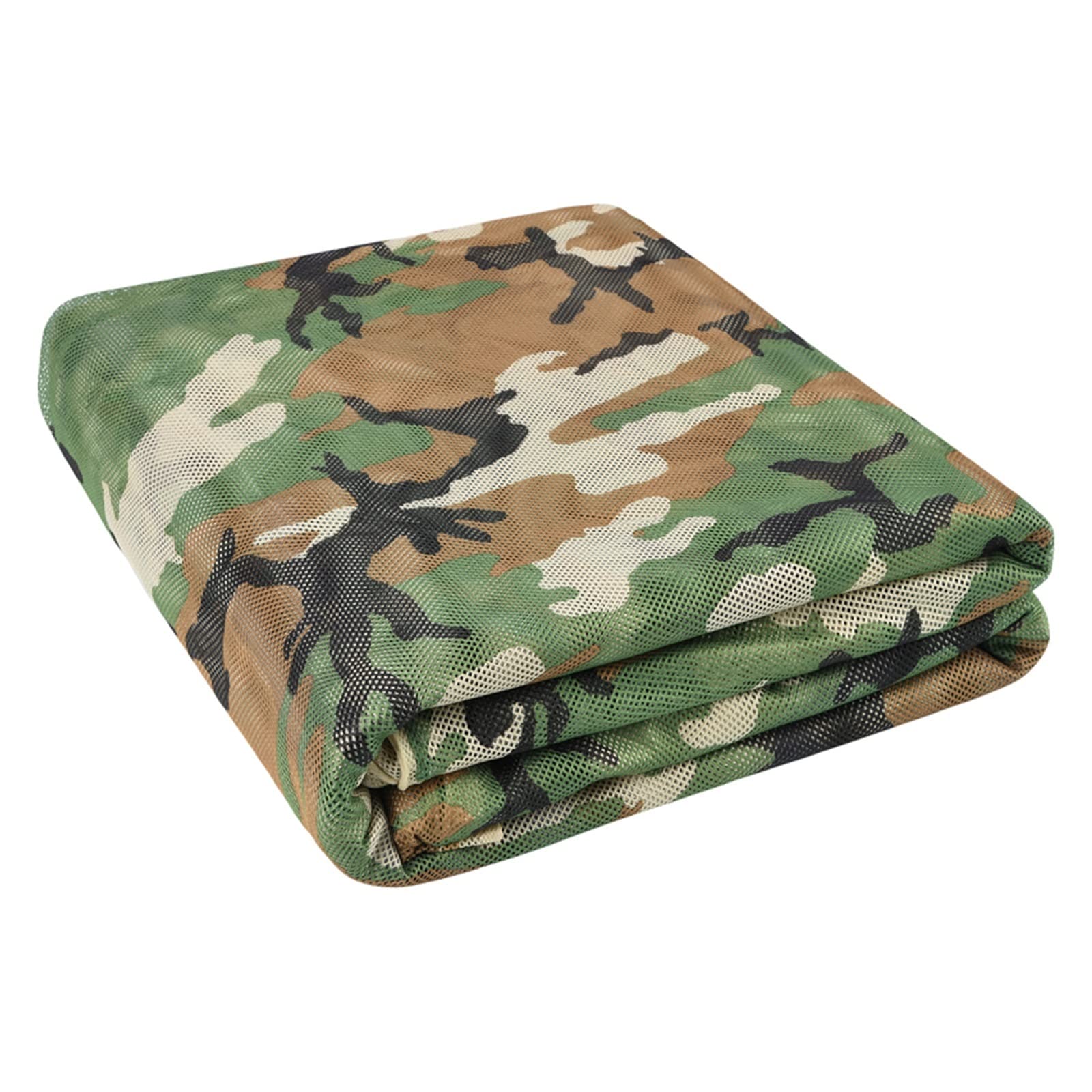 WQPMNYG 300D Camouflage Burlap Mesh Fabric - Camo Net for Outdoor Sun Shelter Garden Fence Decoration 1.5m Wide Awning Cover 1.5x10m US4 Woodland Color